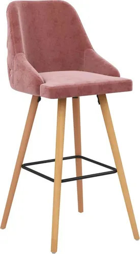 vidaXL Barhocker 2 Stk. Rosa Samt in pink von vidaXL