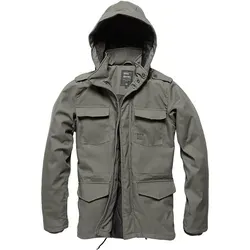 Vintage Industries Darren Parka - Wasserdichte Textiljacke in Grau - Funktionsjacke mit 5000 mm Wassersäule, atmungsaktiv und winddicht. Ideal für Outdoor-Aktivitäten und wechselhaftes Wetter, mit abnehmbarer Kapuze und verstellbarer Taille.