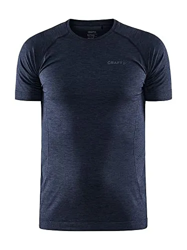 Craft Herren Core Dry Active Comfort T-Shirt XL, blau - Kurzarm Unterhemden – Weiches Funktionsshirt mit Klimazonen für optimale Temperaturregulierung beim Sport.