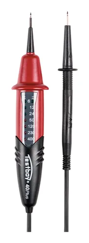 Testboy 40 Plus Spannungsprüfer CAT III LED - Elektrische Messgeräte: Robuster zweipoliger Spannungsprüfer für präzise Spannungsmessungen von 6 bis 400 V und Phasensuche gegen den Schutzleiter.