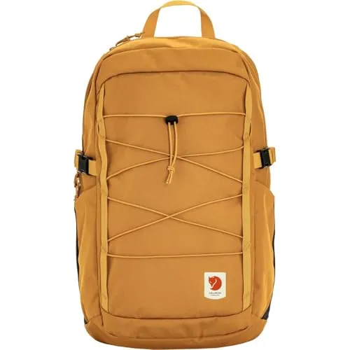 Fjällräven Skule 24 Rucksack in Rot-Gold – Einheitsgröße - Robuster Rucksack für Wandern und Alltag, aus strapazierfähigem, recyceltem Material. Mit gepolstertem Laptop-Fach und praktischen Außentaschen für optimale Organisation.