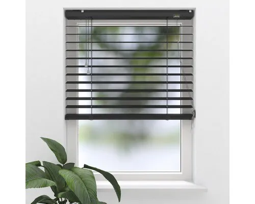 SOLUNA Alu-Jalousie schwarz matt 50 mm 160x180 cm - Regendecken für Pferde, idealer Sichtschutz und effektive Lichtregulierung durch 50 mm breite Lamellen für Wohnräume.
