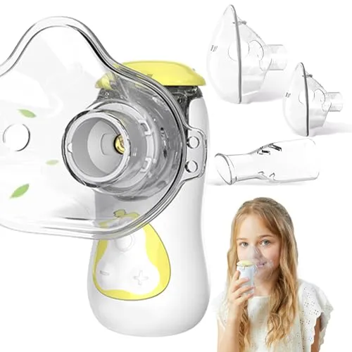 FEELLIFE Inhalationsgerät für Kinder und Erwachsene - Elektrischer Inhalator mit AIMesh-Technologie für effektive Behandlung von Atemwegserkrankungen, leise unter 25 dB, tragbar und ideal für die ganze Familie.