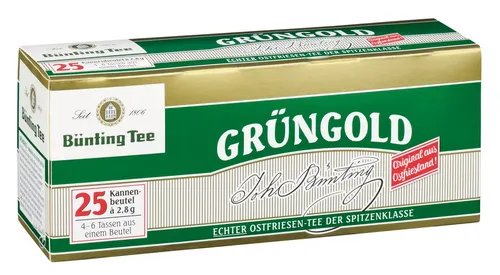 Bünting Tee Tee, Bünting Grüngold Kannenportionen 70g