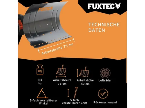 FUXTEC Schneeschaufel mit Rädern FX-SS740