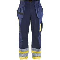 High Vis Arbeitshose 1529 von Blakläder - Marineblau/Gelb C54 - Arbeits- & Schutzkleidung: Hochsichtbare Hose mit Cordura®-Verstärkungen für verbesserte Reißfestigkeit und zertifizierte Sicherheit nach EN ISO 20471 Klasse 1.