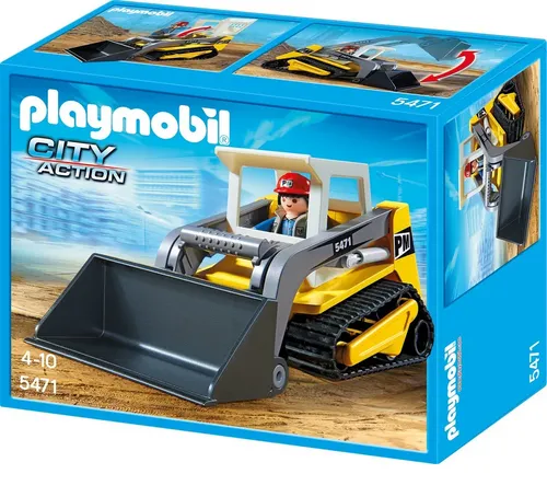 Playmobil City & Action Ketten-Kompaktlader 5471 - Bau-Spielset für Kinder ab 5 Jahren, mit beweglichen Teilen und realistischem Design für kreative Baustellen-Abenteuer.