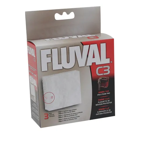 Fluval Schaumstoff Polypatrone C3-Filter 3er Pack für Aquarienfische