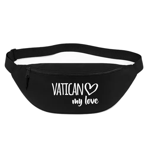 Huuraa Bauchtasche Vatican My Love Geschenk 2,5 Liter Black Crossbody Bag Vatican Geschenkidee