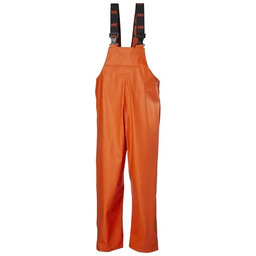 Helly Hansen GALE RAIN BIB 70582 - Regenlatzhose in Dunkelorange - XL - Arbeits- & Schutzkleidung mit phthalatfreien Materialien, elastischen Hosenträgern und verstellbarem Beinabschluss für optimalen Tragekomfort bei jedem Wetter.