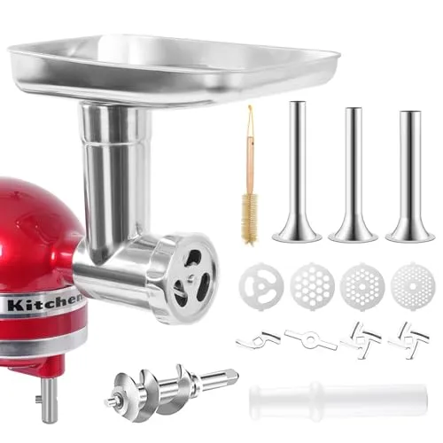 Edelstahl Fleischwolf Aufsatz für KitchenAid Küchenmaschinen