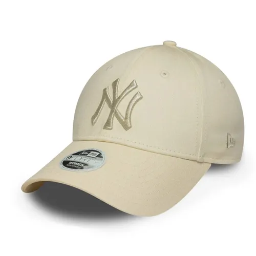 New Era WMNS Metallic Logo 9Forty Adjustable Damen Cap - NY Yankees - Stylische beige Damen Cap mit metallic NY Yankees Logo, verstellbar für optimalen Tragekomfort, perfekt für Fans und Modebewusste.