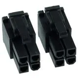 Phobya ATX Power Connector 4Pin Stecker inkl. 4 Pins - 2 Stück Black