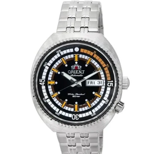 Orient Neo Klassisch Sport Automatik Tag/Datum Taucher RA-AA0E05B19 Herrenuhr - Armbanduhren für Herren mit 200 m Wasserdichtigkeit, ideal für Taucher und Sportler. Hochwertiges Edelstahl-Gehäuse und Leuchtzeiger sorgen für optimale Lesbarkeit.