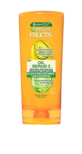 Garnier Fructis Oil Repair 3 Conditioner für trockenes und sprödes Haar, nährt über die ganze Länge und regeneriert, 200 ml