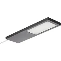 SOTECH LED Möbelleuchte GIULIA II - Flach, Schwarz, Warmweiß - Elegante flache Unterbauleuchte in Schwarz mit 4 Watt Leistung. Perfekt für stilvolle Beleuchtung, dimmbar und blendfrei. Inklusive Trafo und Verteiler für einfache Installation.