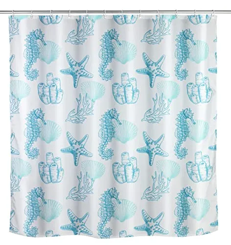 WENKO Anti-Schimmel Duschvorhang Lagoa in weiß von WENKO