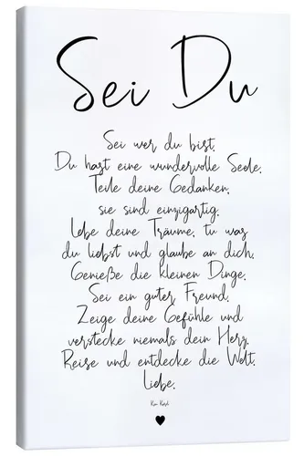 Posterlounge Wandbild Sei Du - ein Gedicht, Ohkimiko, erhältlich als Poster, Leinwandbild, Wandsticker oder Acrylglasbild