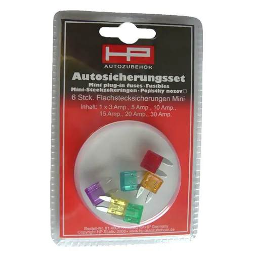 Produktbild 1x HP Autozubehör Sicherung Sortiment Mini 3-30A Inhalt 6 81400