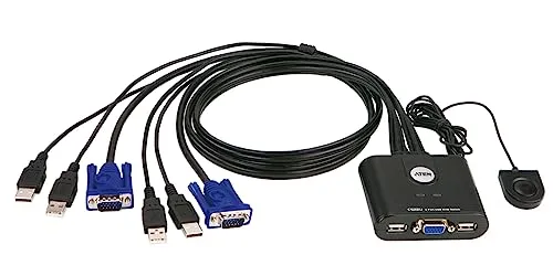 ATEN KVM-Switch CS22U (2 Anschlüsse, USB 2.0) schwarz von ATEN