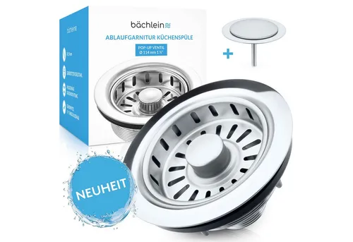 Bächlein Pop-up Ablaufgarnitur für Küchen-Spülen