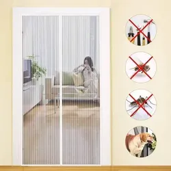 Fliegengitter Tür Magnet Insektenschutz 90x220cm - Fliegengitter für Balkontüren, idealer Insektenschutz mit magnetischem Verschluss für einfachen Durchgang und optimale Luftzirkulation.