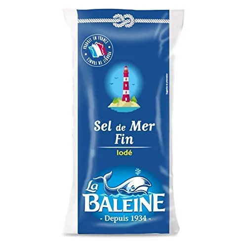 La Balaine Meersalz, feine Jode, Polybeutel, 500 g, 3 Stück