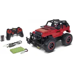 CARSON RC Car 1:12 Jeep Wrangler RTR rot - RC-Modelle: Offroad-Fahrvergnügen mit robustem Design, 20 km/h Höchstgeschwindigkeit und LED-Beleuchtung für nächtliche Abenteuer.