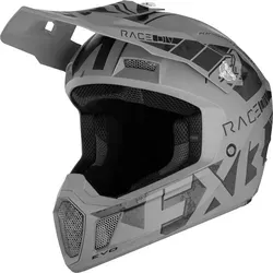 FXR Clutch Stealth Motocross Helm, grau, Größe 2XL - Leichter und robuster Motocross Helm mit fortschrittlicher Polymerlegierung. Das innovative Belüftungssystem sorgt für optimalen Komfort und Sicherheit beim Fahren.
