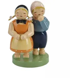 Wendt & Kühn Kinderpaar - Figuren & Skulpturen, handgefertigt und handbemalt, bringt Freude in Ihr Zuhause und ist das perfekte Sammlerstück für Liebhaber traditioneller Handwerkskunst.