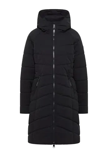 Ragwear DIZZIE COAT, BLACK, S - Stylische Winterjacke für Damen, normale Länge und bequeme Passform, perfekt für kalte Tage. Entdecke lässige Streetwear-Styles!