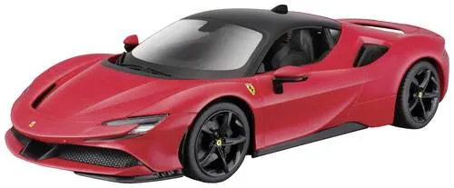 Ferrari SF90 Stradale Hybrid 2019 rot Modellauto 1:18 Bburago - Modellauto im Maßstab 1:18, detailgetreu mit öffnenden Hauben und Türen, ideal für Sammler und Ferrari-Fans.