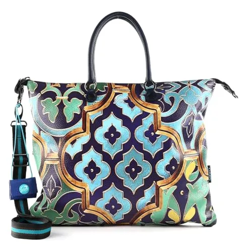 Gabs G3 Plus Tote Bag L Ornamental Glass Window - Damen-Schultertaschen, praktische Rucksackfunktion und zusätzliche Bodenplatte für vielseitige Nutzung bei Stadtbummeln und Erledigungen!