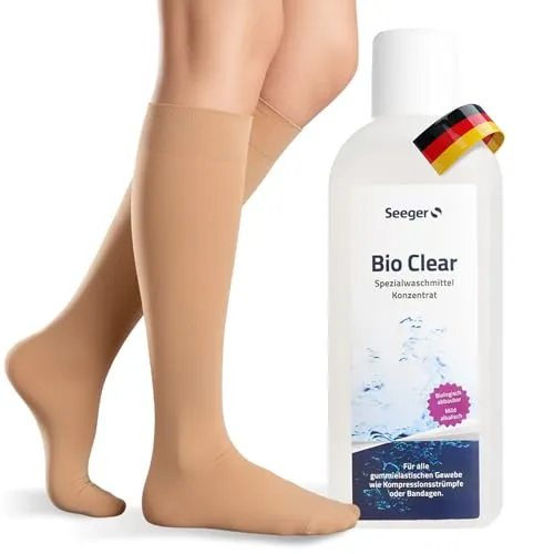Seeger Bio Clear Waschmittel für Kompressionsstrümpfe – pH-neutrales Konzentrat, 250 ml