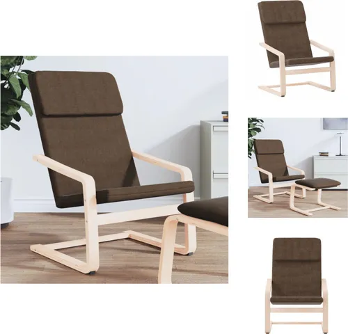 vidaXL Relaxsessel Dunkelbraun Stoff