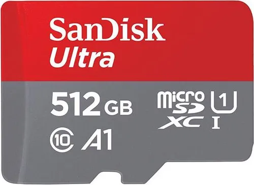 SanDisk Ultra 512GB MicroSDXC Speicherkarte - MicroSDXC Speicherkarte mit 512 GB Kapazität, ideal für hochauflösende Fotos und 4K-Videos, schnelle Übertragungsraten für effizientes Speichern.