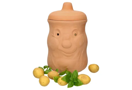 MamboCat Vorratsglas Kartoffeltopf Karl Terrakotta - Kochtopf aus hochwertigem Steingut, ideal zur stilvollen Aufbewahrung von Kartoffeln und Gemüse