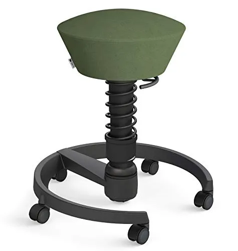 aeris Swopper – Ergonomischer Hocker – Bürohocker höhenverstellbar – Vielseitiger Schreibtischstuhl für einen gesunden Rücken – Bürostuhl mit Rollen, Feder Standard