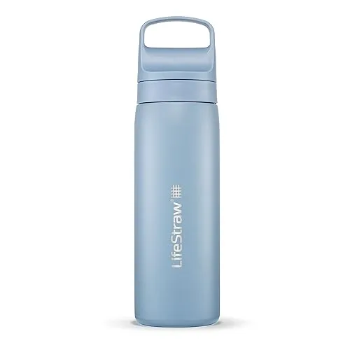 LifeStraw GO 2.0 Edelstahl Wasserflasche 0,53 L - Trinkflaschen mit integriertem Wasserfilter für sauberes Trinkwasser überall – ideal für Outdoor-Abenteuer und Reisen.