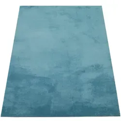 Paco Home Teppich Wohnzimmer Kurzflor Blau Türkis 120x160 cm