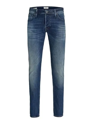 JACK & JONES Male Slim Fit Jeans JJIGLENN JJORIGINAL CB 820 NOOS - Stylische Slim Fit Jeans aus 50% Baumwolle und 20% recycelter Baumwolle, ideal für einen modernen Look mit nachhaltigem Ansatz.