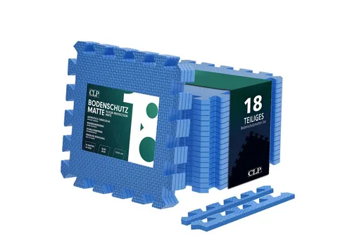 CLP Bodenschutzmatte Fitness 30x30 cm Set – Rutschfeste Puzzlematte für Sport und Freizeit - Die extra dicke, 1,2 cm starke Bodenschutzmatte schützt Böden vor Stößen und Lärm. Ideal für Fitnessräume, Home Gyms und Spielzimmer. Modularer Aufbau für individuelle Gestaltung und einfache Reinigung.