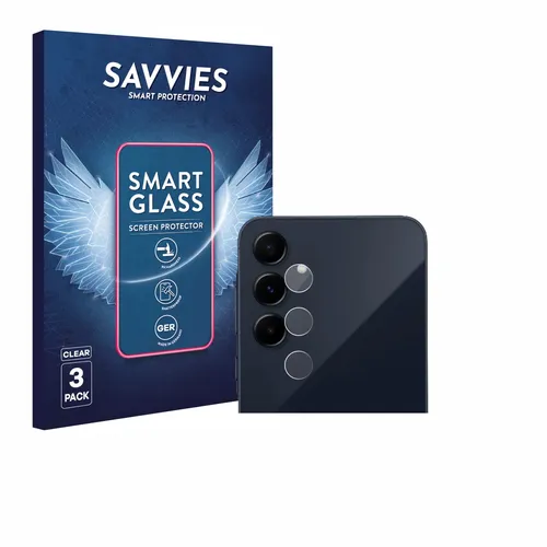 3x Savvies Schutzglas für Samsung Galaxy A55 5G (NUR Kameraschutz) Panzer Folie