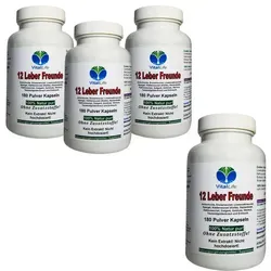 Leber Komplex 12 Leberfreunde - 720 Kapseln - Nahrungsergänzungsmittel mit 12 wertvollen Bitterkräutern für die Lebergesundheit. Ideal als Aperitif zur Anregung des Appetits und zur Vorbeugung von Völlegefühl.