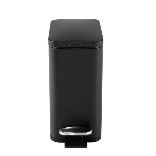 Abfalleimer 5 Liter Schwarz Modern Mülleimer mit Soft-Close-Deckel HTI-Living