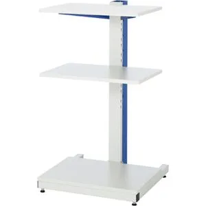 Rau Computertisch Modell 6001, lichtgrau/enziablau in blau von Rau