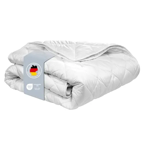 XDREAM Pure 4-Jahreszeiten Bettdecke - Bettdecken für alle Jahreszeiten, bestehend aus 2 zusammenknöpfbaren Decken für individuelle Wärmestufen. Allergikerfreundlich, Öko-Tex zertifiziert und pflegeleicht.