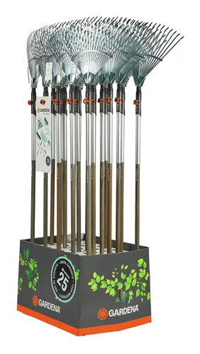 Gardena Fächerbesen mit Stiel – Praktisches Set