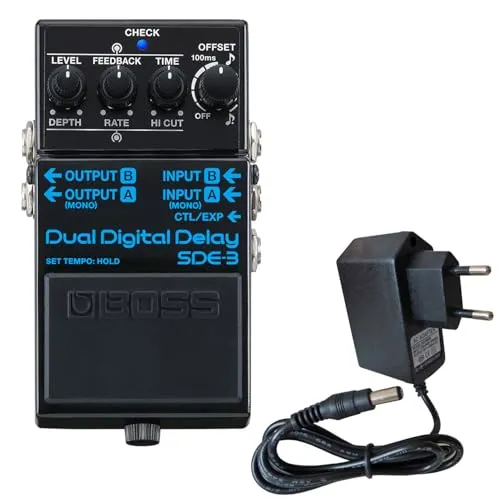 Boss SDE-3 Digital Dual Delay Pedal - Effektgerät für E-Gitarre mit zwei Delay-Einstellungen für kreative Klanggestaltung, ideal für Live-Performances und Studioaufnahmen.