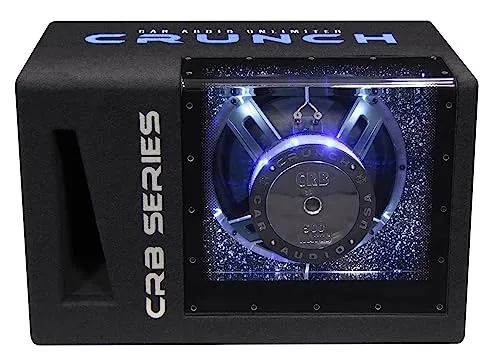 Crunch CRB501 aktiver Subwoofer - Car-HiFi-Lautsprecher mit 500 W Leistung, passiv und vorbelastet für kraftvollen Bass in deinem Fahrzeug.